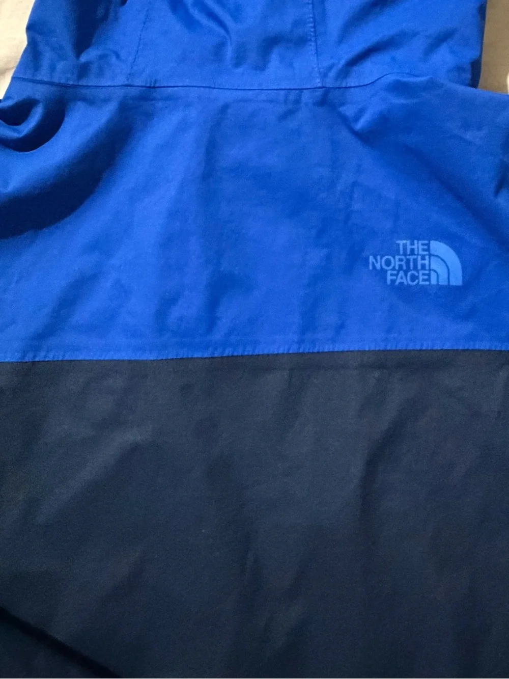 The North Face Axel Triclimate Kids Navy & Royal Blue Hooded Rain Jacket Medium